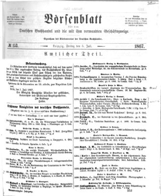 Börsenblatt für den deutschen Buchhandel Freitag 5. Juli 1867