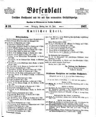 Börsenblatt für den deutschen Buchhandel Freitag 12. Juli 1867