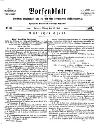 Börsenblatt für den deutschen Buchhandel Montag 15. Juli 1867