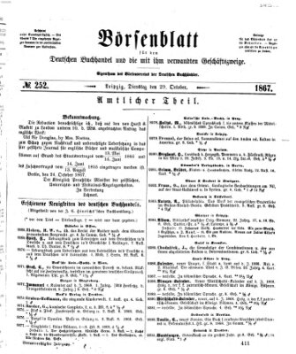 Börsenblatt für den deutschen Buchhandel Dienstag 29. Oktober 1867