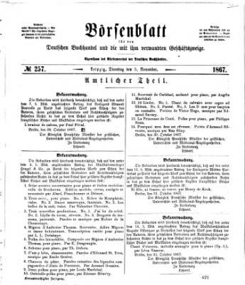 Börsenblatt für den deutschen Buchhandel Dienstag 5. November 1867