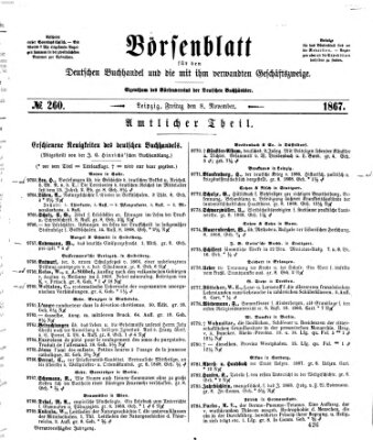 Börsenblatt für den deutschen Buchhandel Freitag 8. November 1867