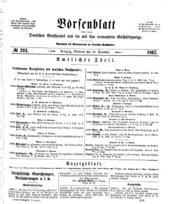 Börsenblatt für den deutschen Buchhandel Mittwoch 18. Dezember 1867