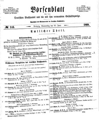 Börsenblatt für den deutschen Buchhandel Donnerstag 25. Juni 1868