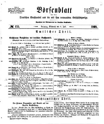 Börsenblatt für den deutschen Buchhandel Mittwoch 8. Juli 1868