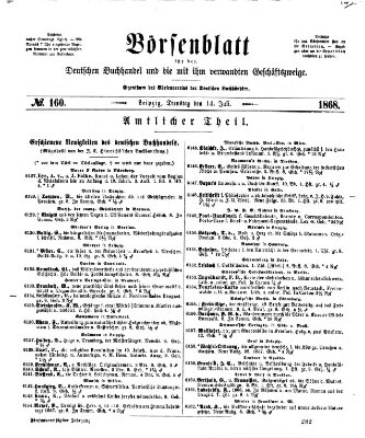 Börsenblatt für den deutschen Buchhandel Dienstag 14. Juli 1868