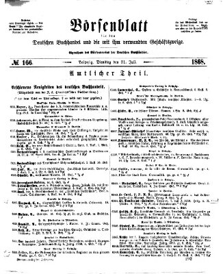 Börsenblatt für den deutschen Buchhandel Dienstag 21. Juli 1868