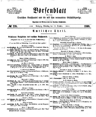 Börsenblatt für den deutschen Buchhandel Dienstag 13. Oktober 1868