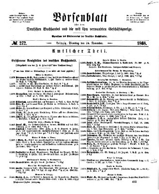 Börsenblatt für den deutschen Buchhandel Dienstag 24. November 1868