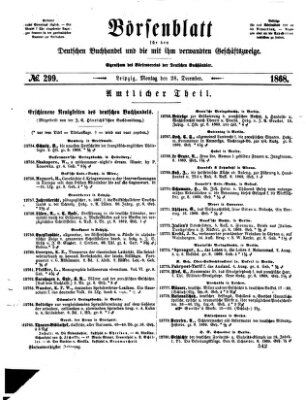 Börsenblatt für den deutschen Buchhandel Montag 28. Dezember 1868