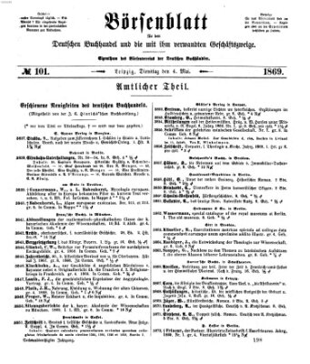 Börsenblatt für den deutschen Buchhandel Dienstag 4. Mai 1869