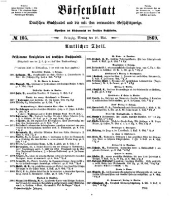 Börsenblatt für den deutschen Buchhandel Montag 10. Mai 1869