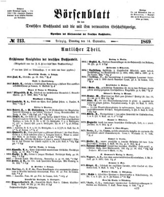 Börsenblatt für den deutschen Buchhandel Dienstag 14. September 1869