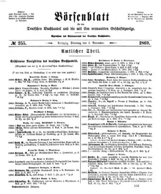 Börsenblatt für den deutschen Buchhandel Dienstag 2. November 1869