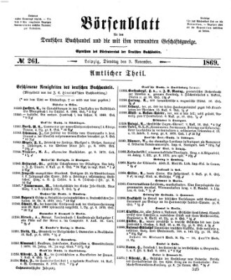 Börsenblatt für den deutschen Buchhandel Dienstag 9. November 1869