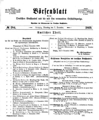 Börsenblatt für den deutschen Buchhandel Dienstag 7. Dezember 1869