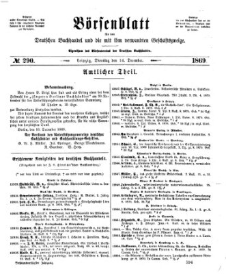 Börsenblatt für den deutschen Buchhandel Dienstag 14. Dezember 1869