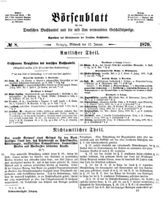 Börsenblatt für den deutschen Buchhandel Mittwoch 12. Januar 1870