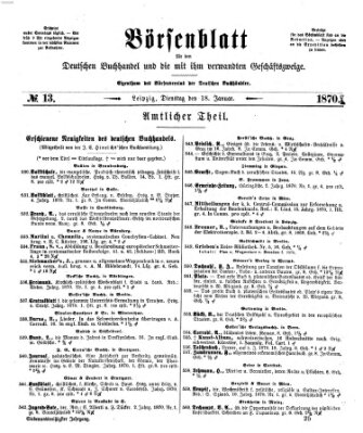 Börsenblatt für den deutschen Buchhandel Dienstag 18. Januar 1870