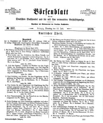 Börsenblatt für den deutschen Buchhandel Dienstag 12. Juli 1870