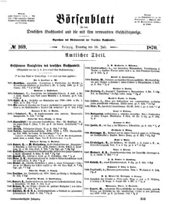 Börsenblatt für den deutschen Buchhandel Dienstag 26. Juli 1870