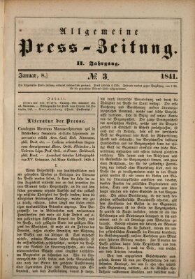 Allgemeine Preß-Zeitung Freitag 8. Januar 1841