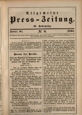 Allgemeine Preß-Zeitung Dienstag 26. Januar 1841