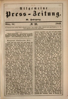 Allgemeine Preß-Zeitung Freitag 12. März 1841