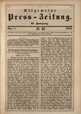 Allgemeine Preß-Zeitung Freitag 7. Mai 1841