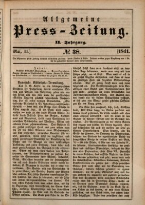 Allgemeine Preß-Zeitung Dienstag 11. Mai 1841