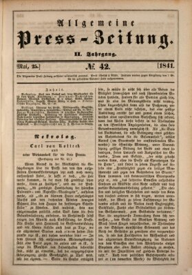 Allgemeine Preß-Zeitung Dienstag 25. Mai 1841