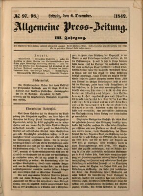 Allgemeine Preß-Zeitung Dienstag 6. Dezember 1842