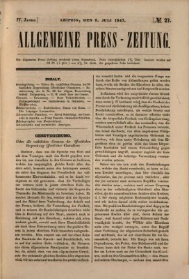 Allgemeine Preß-Zeitung Samstag 8. Juli 1843