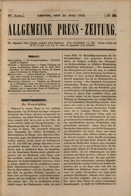 Allgemeine Preß-Zeitung Samstag 29. Juli 1843