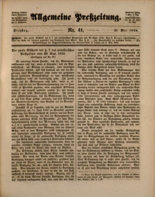 Allgemeine Preß-Zeitung Dienstag 21. Mai 1844