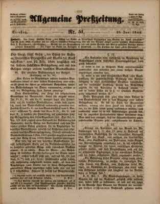 Allgemeine Preß-Zeitung Dienstag 25. Juni 1844