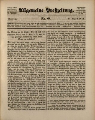 Allgemeine Preß-Zeitung Freitag 23. August 1844