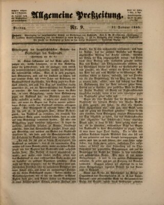 Allgemeine Preß-Zeitung Freitag 31. Januar 1845