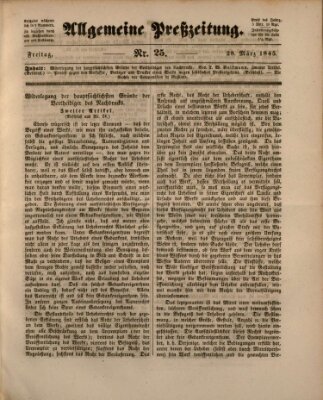 Allgemeine Preß-Zeitung Freitag 28. März 1845