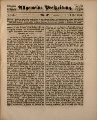 Allgemeine Preß-Zeitung Dienstag 13. Mai 1845