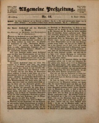 Allgemeine Preß-Zeitung Dienstag 3. Juni 1845