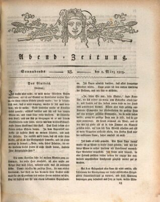 Abend-Zeitung Samstag 2. März 1805