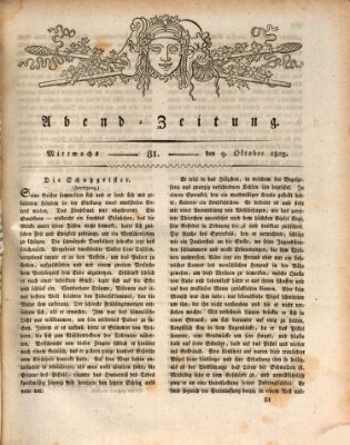 Abend-Zeitung Mittwoch 9. Oktober 1805