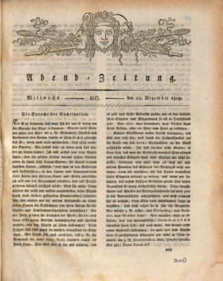 Abend-Zeitung Mittwoch 25. Dezember 1805