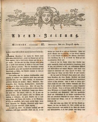 Abend-Zeitung Mittwoch 20. August 1806