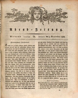 Abend-Zeitung Mittwoch 3. September 1806