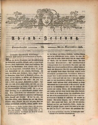 Abend-Zeitung Samstag 20. September 1806