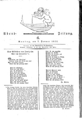 Abend-Zeitung Montag 7. Januar 1822