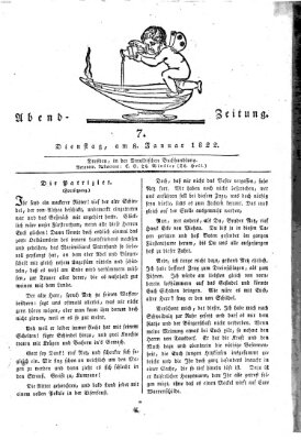 Abend-Zeitung Dienstag 8. Januar 1822