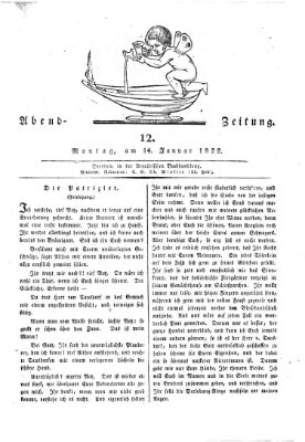 Abend-Zeitung Montag 14. Januar 1822